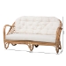 bali & pari Aliane Modern Bohemian Natural Brown Antique Rattan Loveseat - DC8041-Rattan-LS