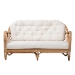 bali & pari Aliane Modern Bohemian Natural Brown Antique Rattan Loveseat - DC8041-Rattan-LS