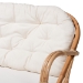 bali & pari Aliane Modern Bohemian Natural Brown Antique Rattan Loveseat - DC8041-Rattan-LS
