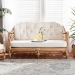 bali & pari Aliane Modern Bohemian Natural Brown Antique Rattan Loveseat - DC8041-Rattan-LS