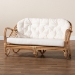 bali & pari Aliane Modern Bohemian Natural Brown Antique Rattan Loveseat - DC8041-Rattan-LS