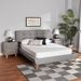 Baxton Studio Jonesy Mid-Century Modern Transitional Grey Fabric Upholstered Full Size 3-Piece Bedroom Set - BBT6537-Full-Grey-3PC Set