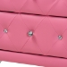 Baxton Studio Canterbury Contemporary Glam Pink Faux Leather Upholstered Full Size 3-Piece Bedroom Set - BBT6440-Full-Pink-3PC Set