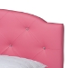 Baxton Studio Canterbury Contemporary Glam Pink Faux Leather Upholstered Full Size 3-Piece Bedroom Set - BBT6440-Full-Pink-3PC Set