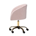 Baxton Studio Ravenna Contemporary Glam and Luxe Blush Pink Velvet Fabric and Gold Metal Swivel Office Chair - DC168-Blush Velvet/Gold-Office Chair