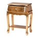 Baxton Studio Harriet Classic and Traditional Gold Finished Wood 1-Drawer End Table - JY17A013-Gold-ET