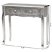 Baxton Studio Newton Classic and Traditional Silver Finished Wood 2-Drawer Console Table - JY18A091-Silver-Console