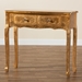Baxton Studio Newton Classic and Traditional Gold Finished Wood 2-Drawer Console Table - JY18A091-Gold-Console