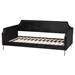 Baxton Studio Pita Traditional Glam and Luxe Black Velvet and Gold Metal Twin Size Daybed - Pita-Black Velvet-Daybed-Twin