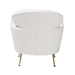 Baxton Studio Fantasia Modern and Contemporary Ivory Boucle Upholstered and Gold Metal Armchair - 222-Beige-CC