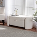 Baxton Studio Oakes Modern and Contemporary Ivory Boucle Upholstered Storage Bench - 225-Beige-Bench
