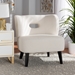 Baxton Studio Naara Modern and Contemporary Ivory Boucle Upholstered and Black Finished Wood Accent Chair - 227-Beige-CC