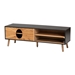 Baxton Studio Chester Modern and Contemporary Two-Tone Dark and Natural Brown Finished Wood TV Stand