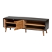 Baxton Studio Chester Modern and Contemporary Two-Tone Dark and Natural Brown Finished Wood TV Stand - LCF20142-Dark Brown-TV Stand