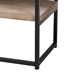 Baxton Studio Silas Modern Industrial Natural Brown Finished Wood and Black Metal 2-Drawer Console Table - LCF20260-Wood/Metal-Console Table
