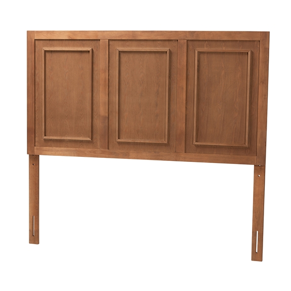 Baxton Studio Giordano Classic and Traditional Ash Walnut Finished Wood Queen Size Headboard