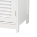 Baxton Studio Rivera Modern and Contemporary White Finished Wood and Silver Metal 2-Door Bathroom Storage Cabinet - SR191193-White-Cabinet