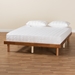 Baxton Studio Winston Mid-Century Modern Walnut Brown Finished Wood King Size Platform Bed frame - MG0082S-Walnut-King