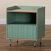 Baxton Studio Tavita Mid-Century Modern Two-Tone Mint Green and Oak Brown Finished Wood 1-Drawer End Table - LCF20170-Mint Green/ET