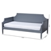 Baxton Studio Mariana Classic and Traditional Grey Finished Wood Full Size Daybed - Mariana-Grey-Daybed-Full