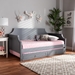 Baxton Studio Mariana Classic and Traditional Grey Finished Wood Full Size Daybed with twin Size Trundle - Mariana-Grey-Daybed-F/T