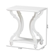 Baxton Studio Cianna Classic and Traditional White Wood End Table - JY21A025-White-Wooden-ET