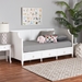 Baxton Studio Lowri Classic and Traditional White Finished Wood Full Size 3-Drawer Daybed - Lowri-White-Daybed-3DW-Full