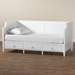 Baxton Studio Lowri Classic and Traditional White Finished Wood Twin Size 3-Drawer Daybed - Lowri-White-Daybed-3DW-Twin