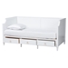 Baxton Studio Lowri Classic and Traditional White Finished Wood Full Size 3-Drawer Daybed - Lowri-White-Daybed-3DW-Full