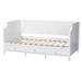 Baxton Studio Lowri Classic and Traditional White Finished Wood Twin Size 3-Drawer Daybed - Lowri-White-Daybed-3DW-Twin