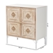 Baxton Studio Favian Classic and Traditional Two-Tone White and Weathered Brown Finished Wood and White Metal 2-Door Sideboard - LCF20163-Cabinet