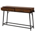 Baxton Studio Eivor Modern Industrial Walnut Brown Finished Wood and Black Metal 2-Drawer Console Table - LCF20608C-Console Table