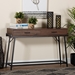 Baxton Studio Eivor Modern Industrial Walnut Brown Finished Wood and Black Metal 2-Drawer Console Table - LCF20608C-Console Table