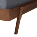 Baxton Studio Sarita Mid-Century Modern Ash Walnut Finished Wood King Size Bed Frame - MG0094-Ash Walnut-Bed Frame-King