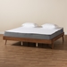 Baxton Studio Sarita Mid-Century Modern Ash Walnut Finished Wood Queen Size Bed Frame - MG0094-Ash Walnut-Bed Frame-Queen