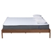 Baxton Studio Agatis Mid-Century Modern Ash Walnut Finished Wood Queen Size Bed Frame - MG0097-1-Agatis Walnut-Bed Frame-Queen