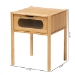 Baxton Studio Naresh Mid-Century Modern Transitional Natural Brown Bamboo Wood 1-Drawer End Table - ETAN-004-Bamboo-ET