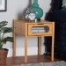 Baxton Studio Naresh Mid-Century Modern Transitional Natural Brown Bamboo Wood 1-Drawer End Table - ETAN-004-Bamboo-ET