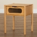 Baxton Studio Naresh Mid-Century Modern Transitional Natural Brown Bamboo Wood 1-Drawer End Table - ETAN-004-Bamboo-ET