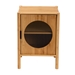 Baxton Studio Naresh Mid-Century Modern Transitional Natural Brown Bamboo Wood 1-Door End Table - ETAN-005-Bamboo-ET