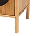Baxton Studio Naresh Mid-Century Modern Transitional Natural Brown Bamboo Wood 1-Door End Table - ETAN-005-Bamboo-ET