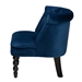 Baxton Studio Flax Classic and Traditional Navy Blue Velvet Fabric and Black Finished Wood Accent Chair - WS-GK756-Navy Blue