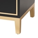 Baxton Studio Donald Modern Glam and Luxe Black Finished Wood and Gold Metal 2-Drawer End Table - JY21B012-Black/Gold-ET