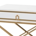 Baxton Studio Lilibet Modern Glam and Luxe White Finished Wood and Gold Metal 1-Drawer End Table - JY21B017-White/Gold-ET