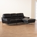 Baxton Studio Townsend Modern Black Full Leather Sectional Sofa with Right Facing Chaise - LSG6001L-Sectional-Full Leather-Black-Dakota 06
