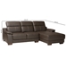 Baxton Studio Reverie Modern Brown Full  Leather Sectional Sofa with Right Facing Chaise - LSG6002L-Sectional-Full Leather-Brown-Dakota 05