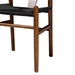 Baxton Studio Paxton Modern Walnut Brown Finished Wood 2-Piece Dining Chair Set - Y-A-DB-1-Dark Brown/Black Rope-Wishbone-Chair