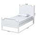 Baxton Studio Mariana Classic and Traditional White Finished Wood Twin Size Platform Bed - Mariana-White-Twin