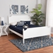 Baxton Studio Mariana Classic and Traditional White Finished Wood Queen Size Platform Bed - Mariana-White-Queen