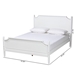 Baxton Studio Mariana Classic and Traditional White Finished Wood Queen Size Platform Bed - Mariana-White-Queen